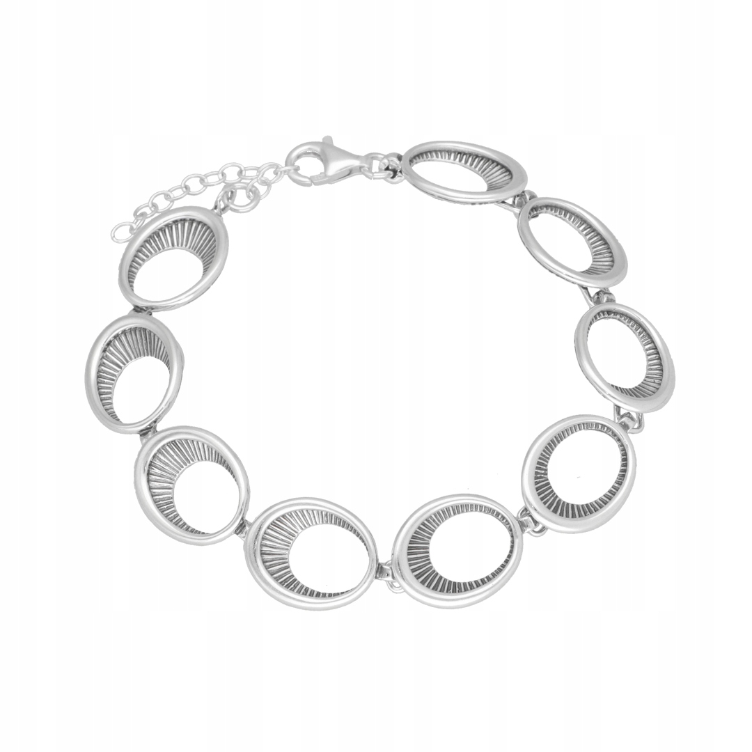 Oválný náramek stříbro