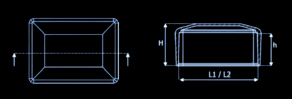 Zaślepka daszek słupek profil 60x40 10SZT BRĄZOWE Liczba sztuk 10 szt.