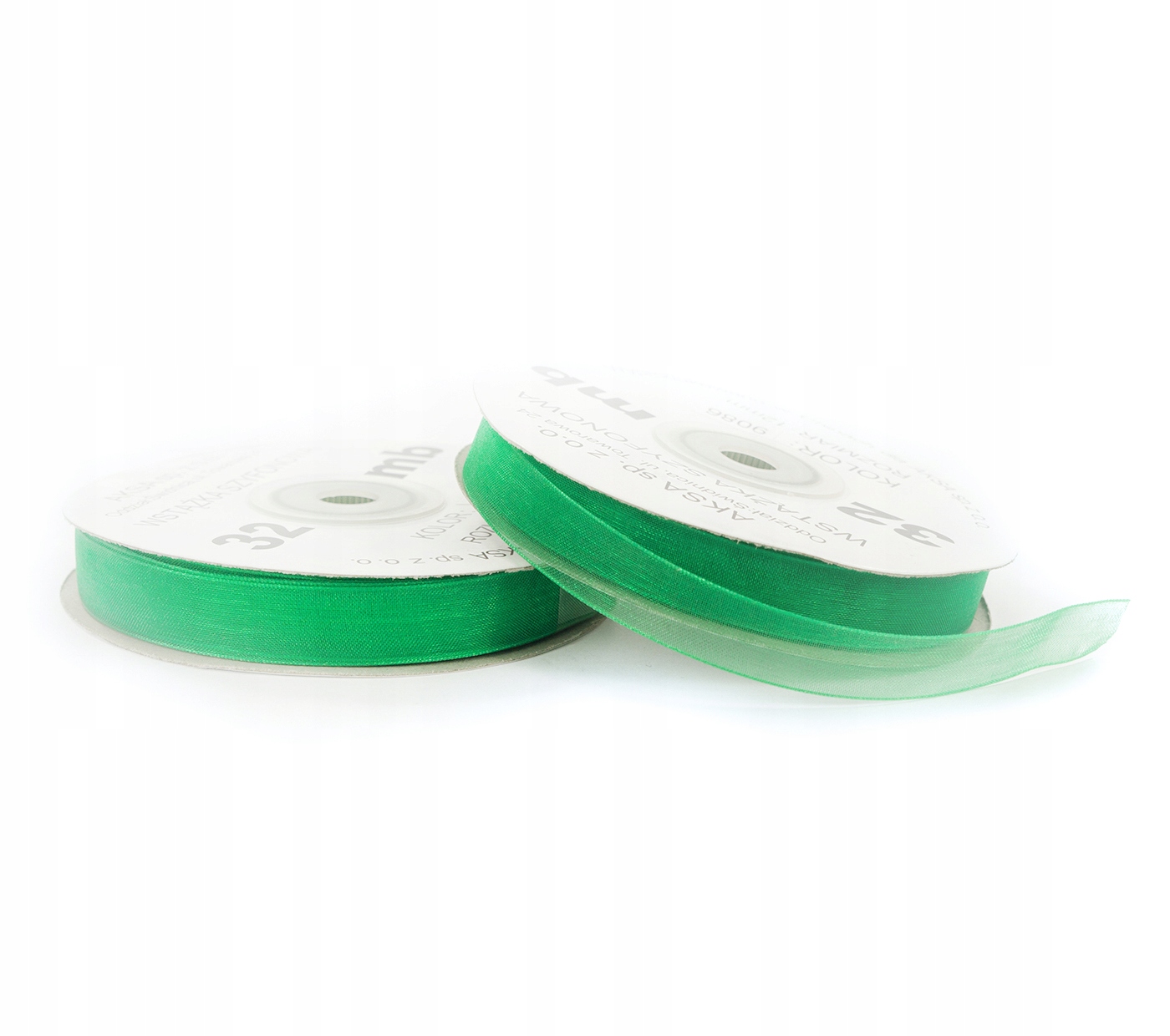 

Wstążki wstążka tasiemka szyfonowa c. zielona 6mm