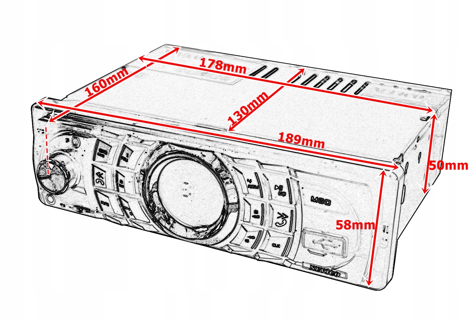 Radio samochodowe Bluetooth Mp3 USB SD BT FM 1din Radio pasmo FM