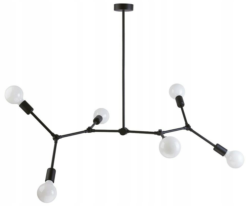 Lampa Sufitowa Twig Czarny 6xE27 Lampa Wisząca Do Pokoju Do Salonu Do Domu
