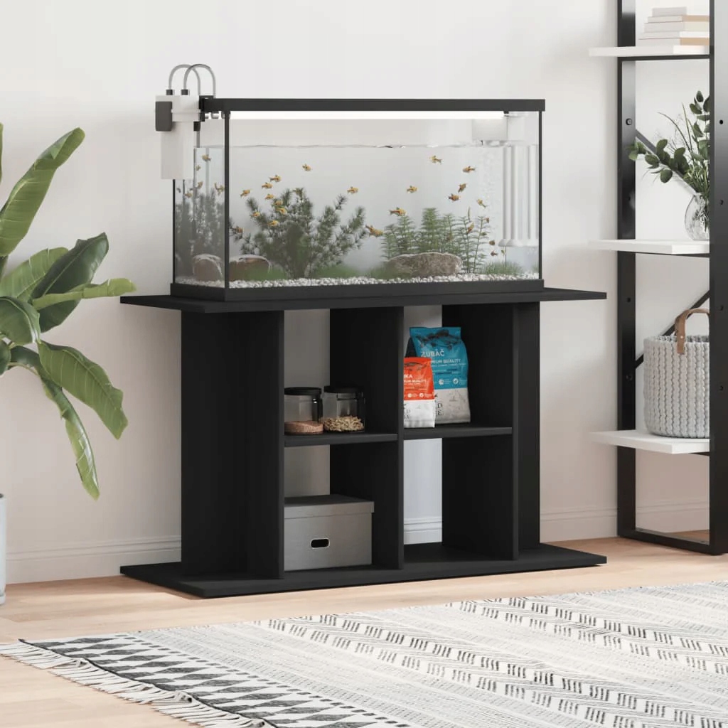 Levně Stojan na akvárium černý 100 x 40 x 60 cm kompozitní dřevo