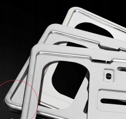 2 SZT. RAMKI NA TABLICĘ REJESTRACYJNĄ ZE STALI NIERDZEWNEJ Producent inny