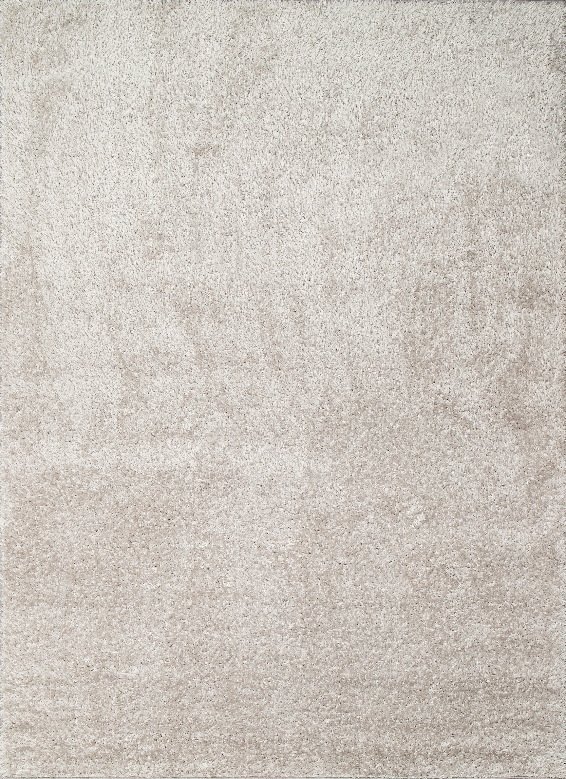 Světle šedý tlustý koberec typu shaggy do obývacího pokoje nebo ložnice, 160 x 220 cm