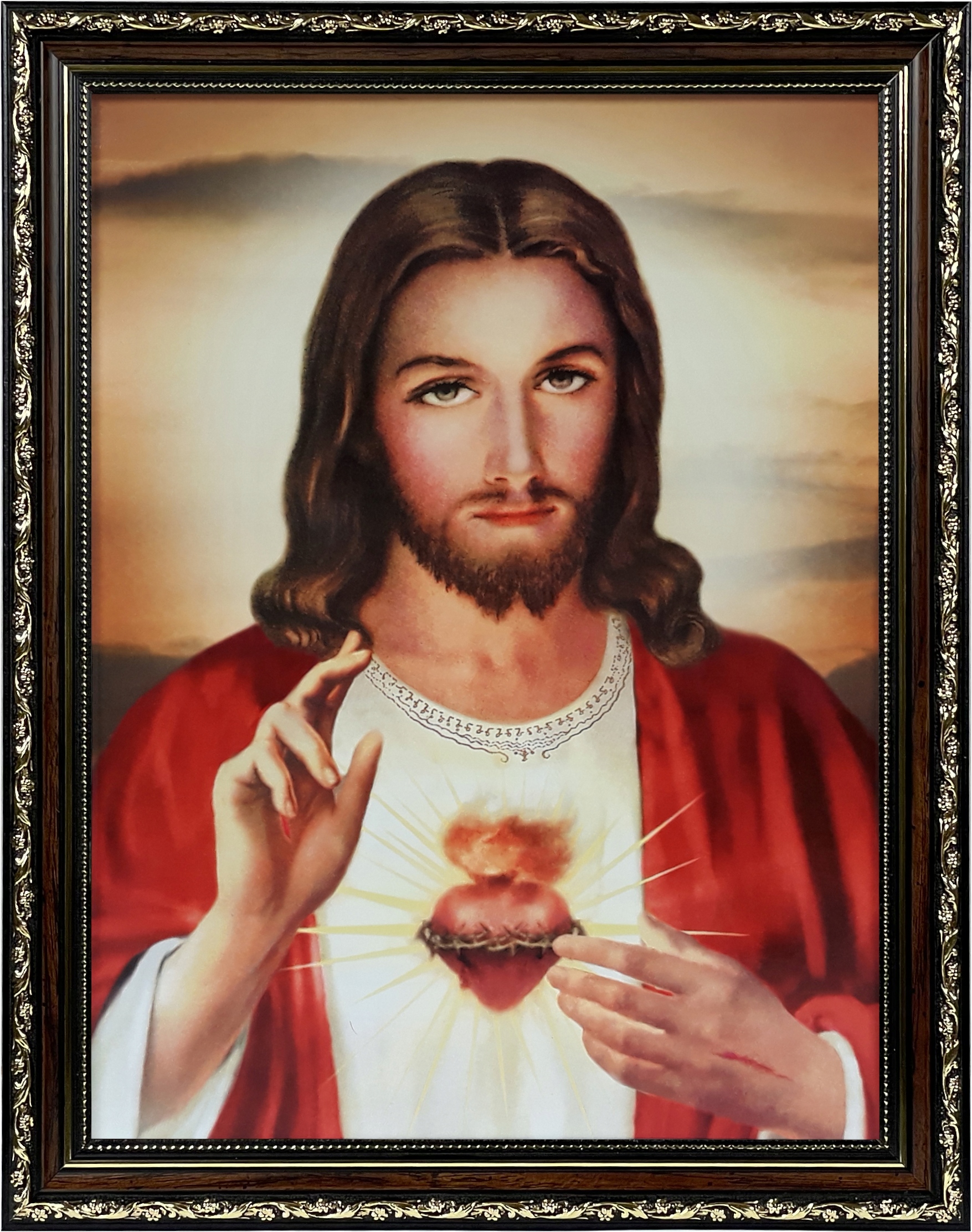

Obraz 46x36 Jezus Serce Jezusa Zdobiona Rama