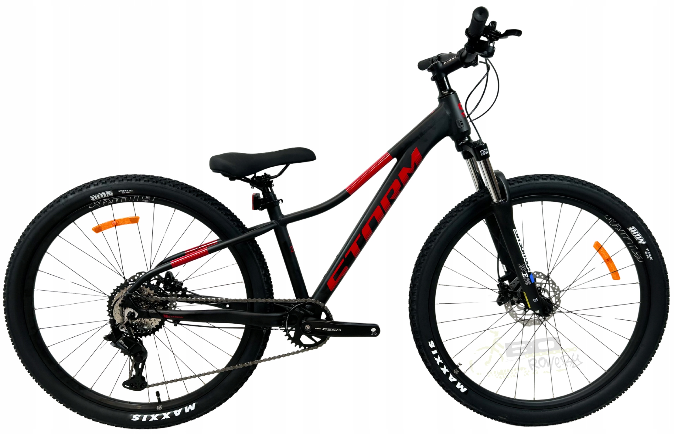Rower Górski Mtb Storm Shark 4.0 rama 13,5 27,5 czarny mat czerwony 2026