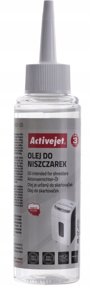 Olej do niszczarek Activejet ASO-125 125ml x6 Kod producenta ASO-125
