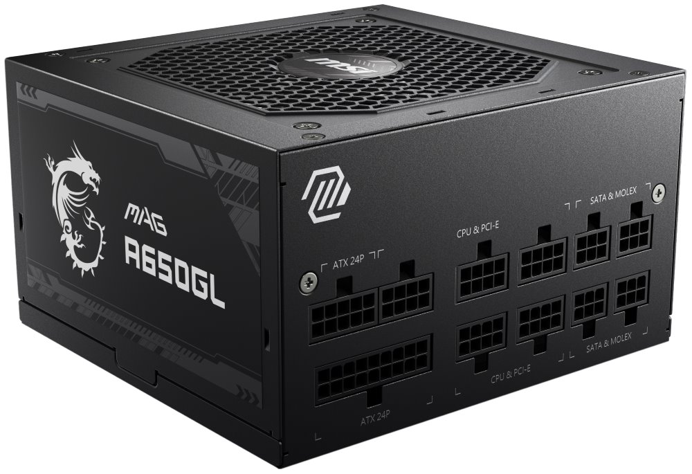 Msi zdroj Mag A650GL/ 650W/ Atx/ akt. Pfc/ 7 let celk. záruka/ 120mm fan/ m