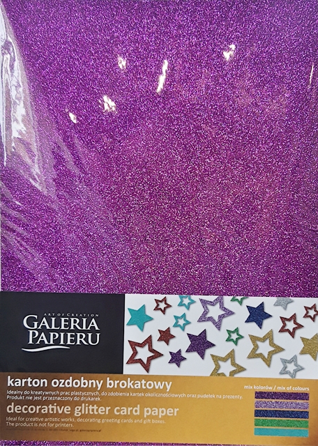 

Karton brokatowy ozdobny mix kolorów 5 ark. 208199