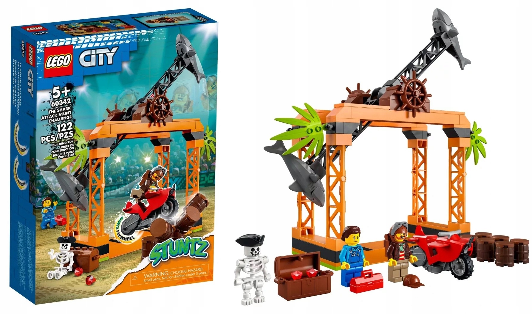 Lego City 60342 Wyzwanie kaskaderskie: atak rekina