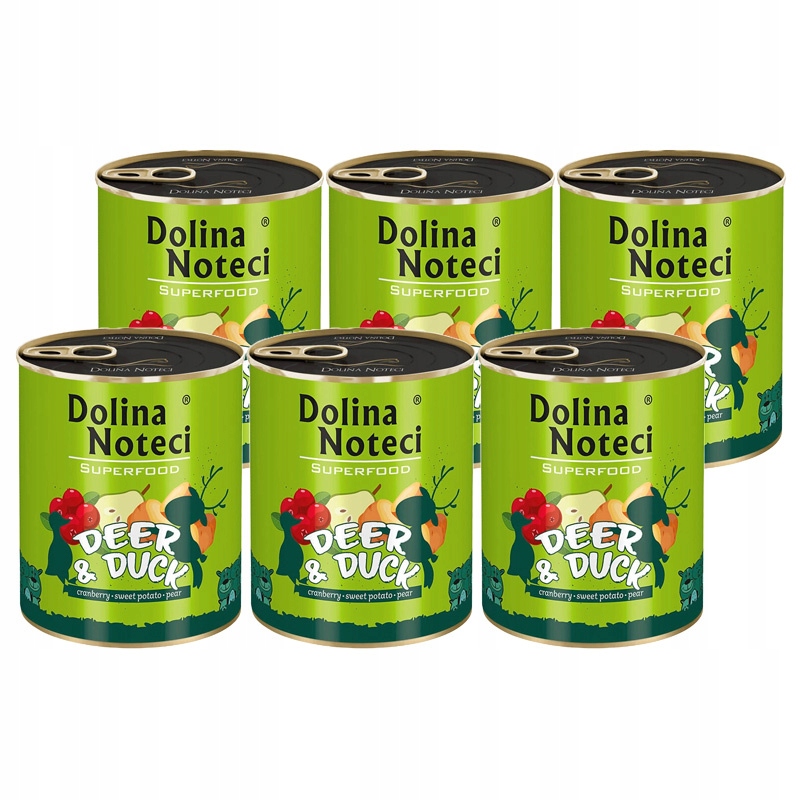 Vlhké krmivo pro psy Dolina Noteci Superfood jelen s kachnou sáček 6x800g