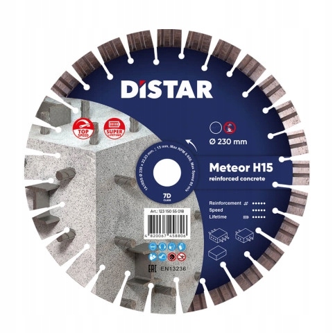 Diamantový kotouč Distar Meteor H15 pro řezání betonu o průměru 230 mm