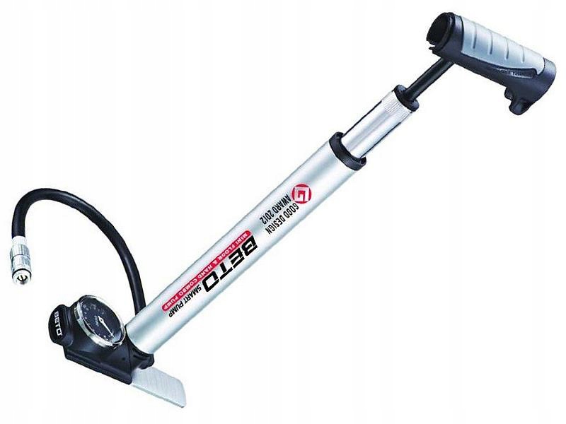 Beto Pompka Rowerowa CCO-017AG Manometr Alu 8 bar Wężyk Schrader/Presta