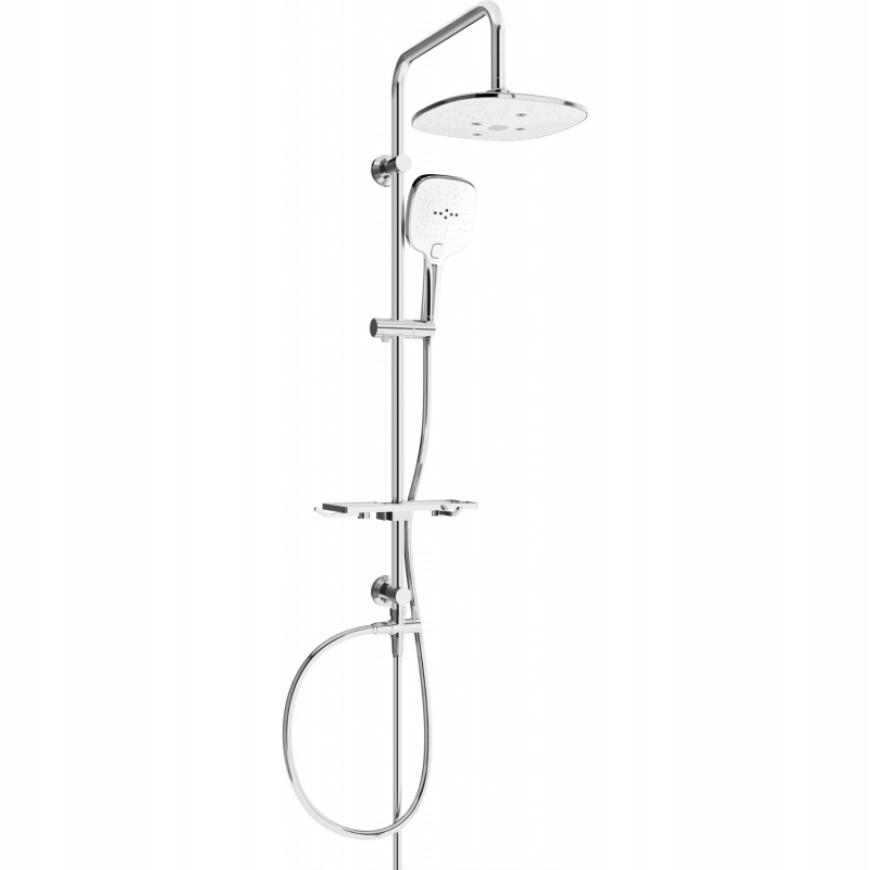 Mexen T17 sprchový sloup, Chromovaná/Bílá