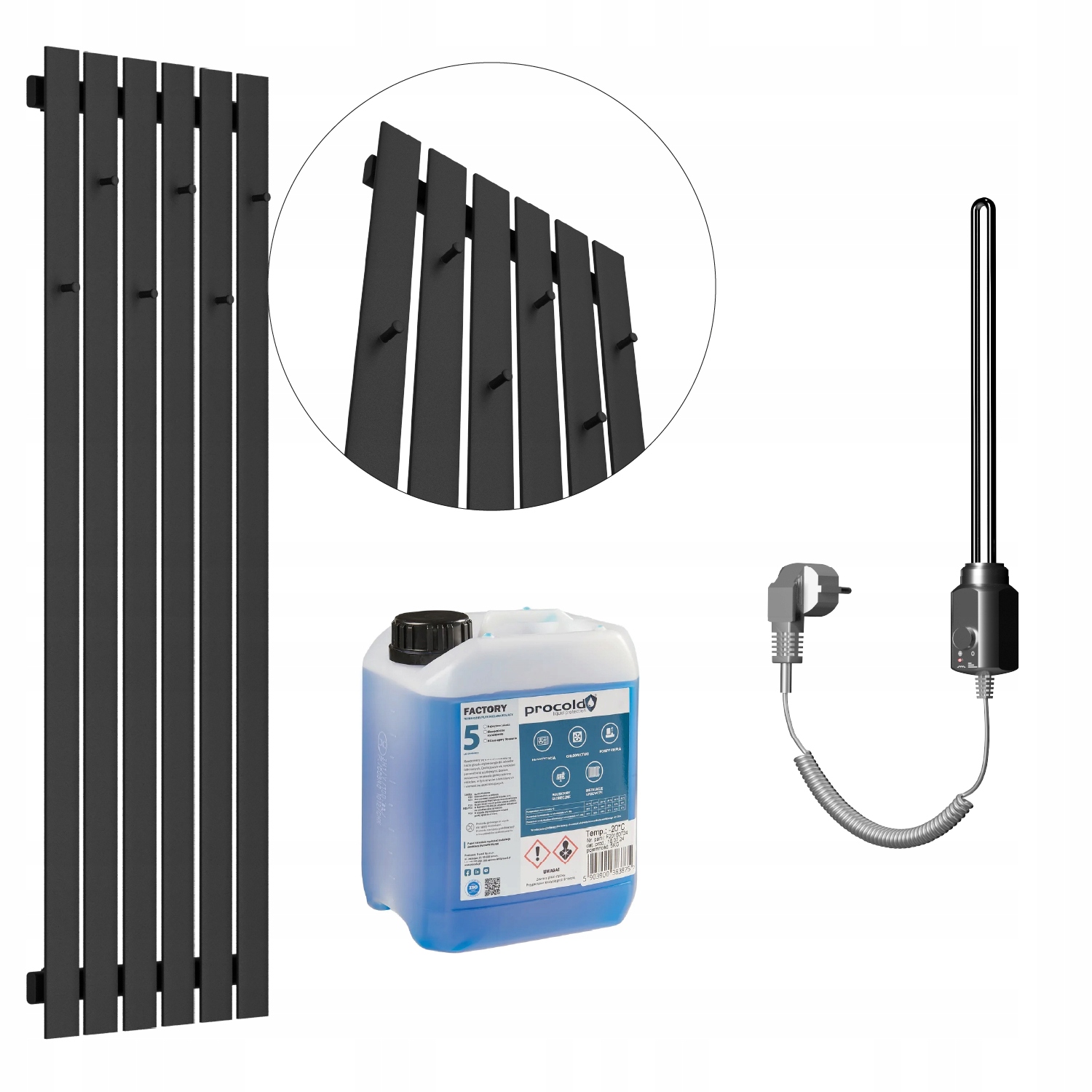 Set Elektrický ohřívač Bellohook 140x45 Černá Struktura