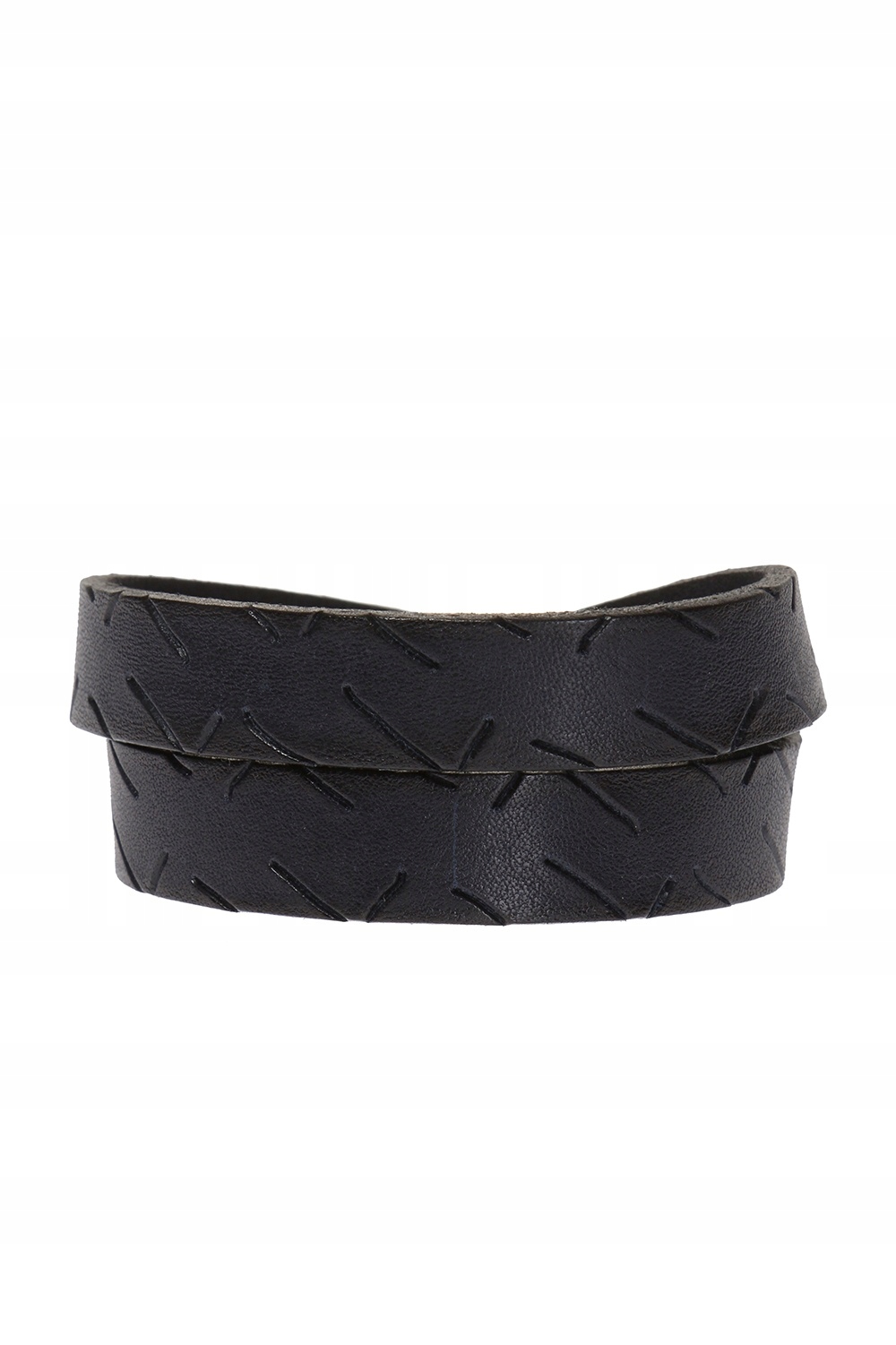 

Czarna skórzana bransoletka Diesel A-sharpen