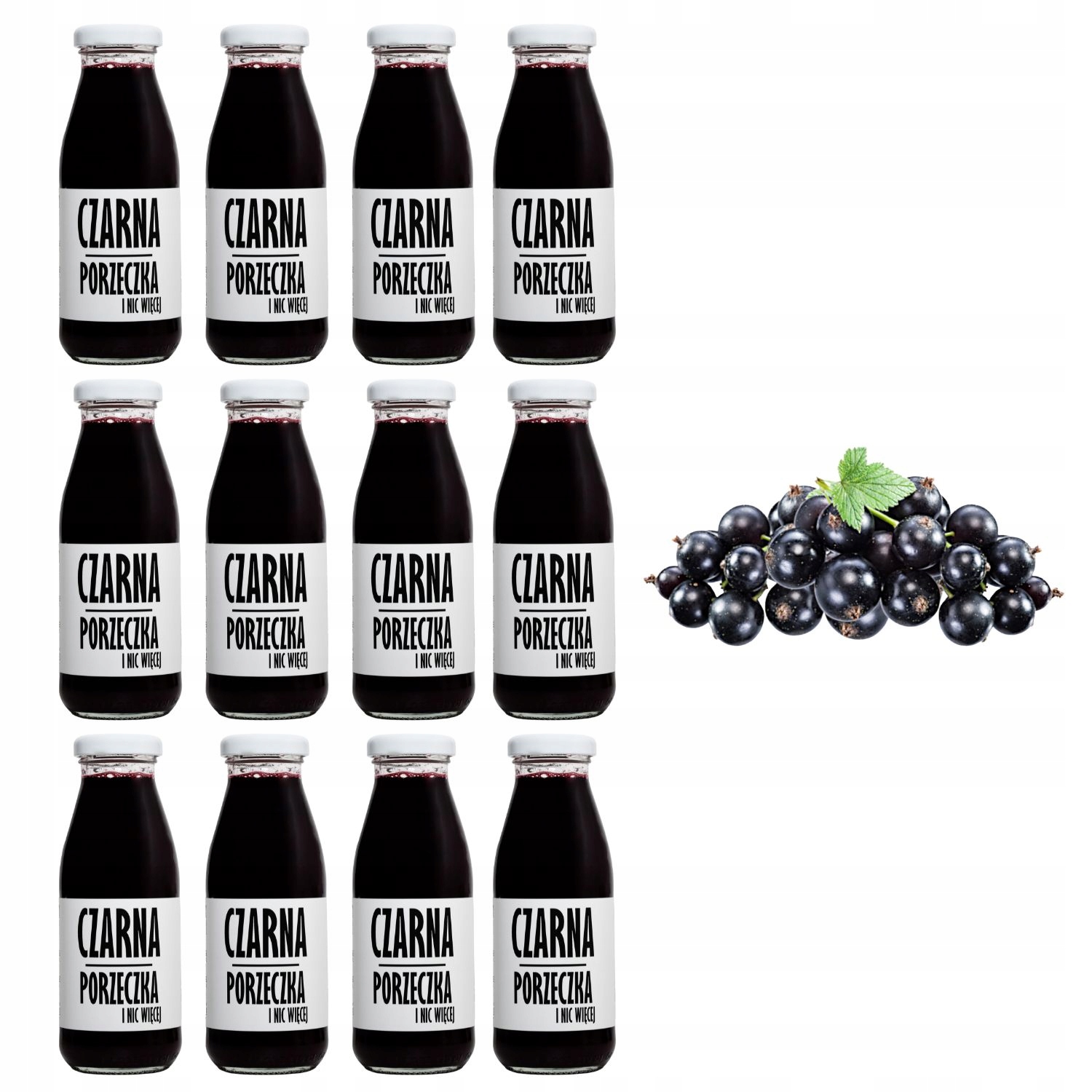 sok z czarnej porzeczki 100% czarna porzeczka Nfc 12x250ml dla babci