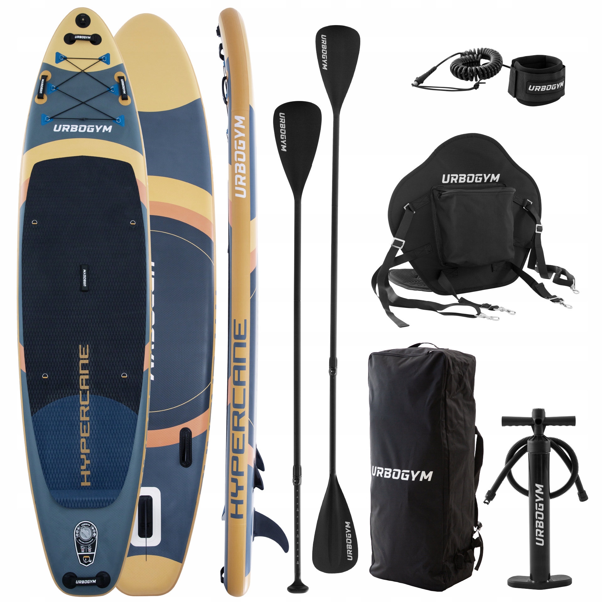 Deska Sup pompowana do pływania paddle board 350cm siedzisko GoPro set