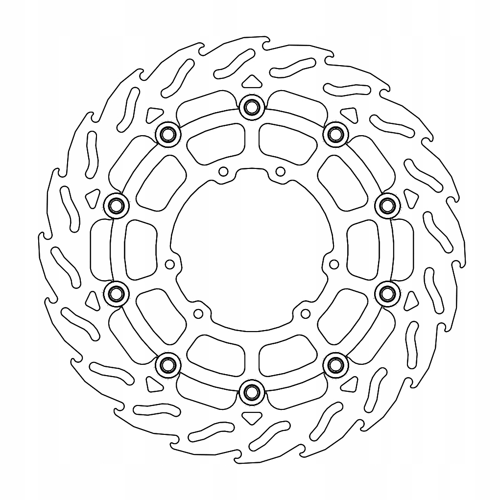 Moto-master Predný Plávajúci Kotúč 300 MM Flame (hliníkový Stred) Honda Cr