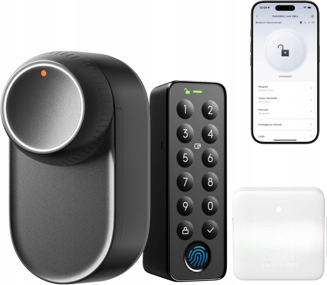 Elektronický Zámok Na Dvere S Odtlačkom Prsta Switchbot Smart Lock Ultra