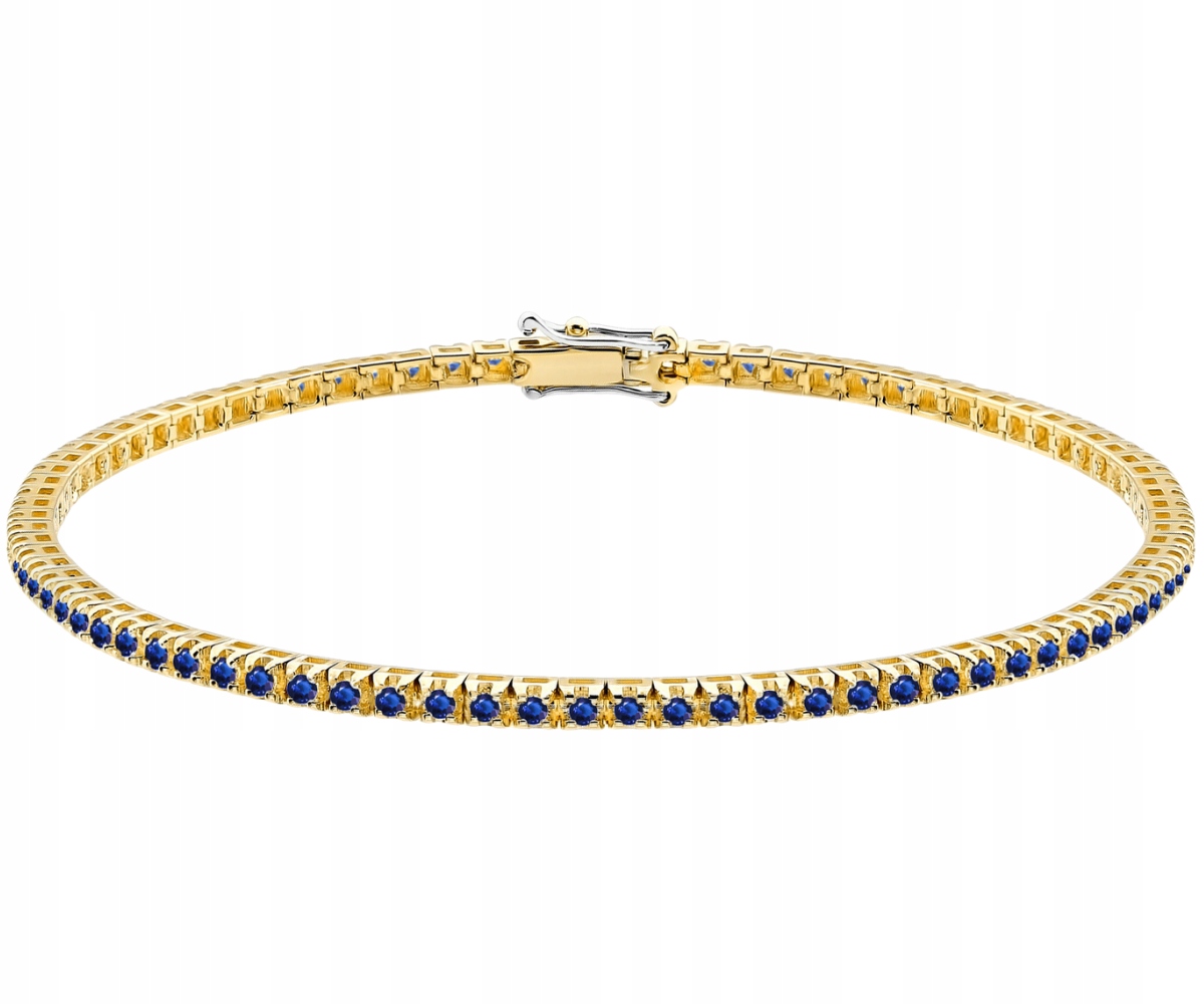bransoletka złota 585 z szafirami 1,48 ct Grawer