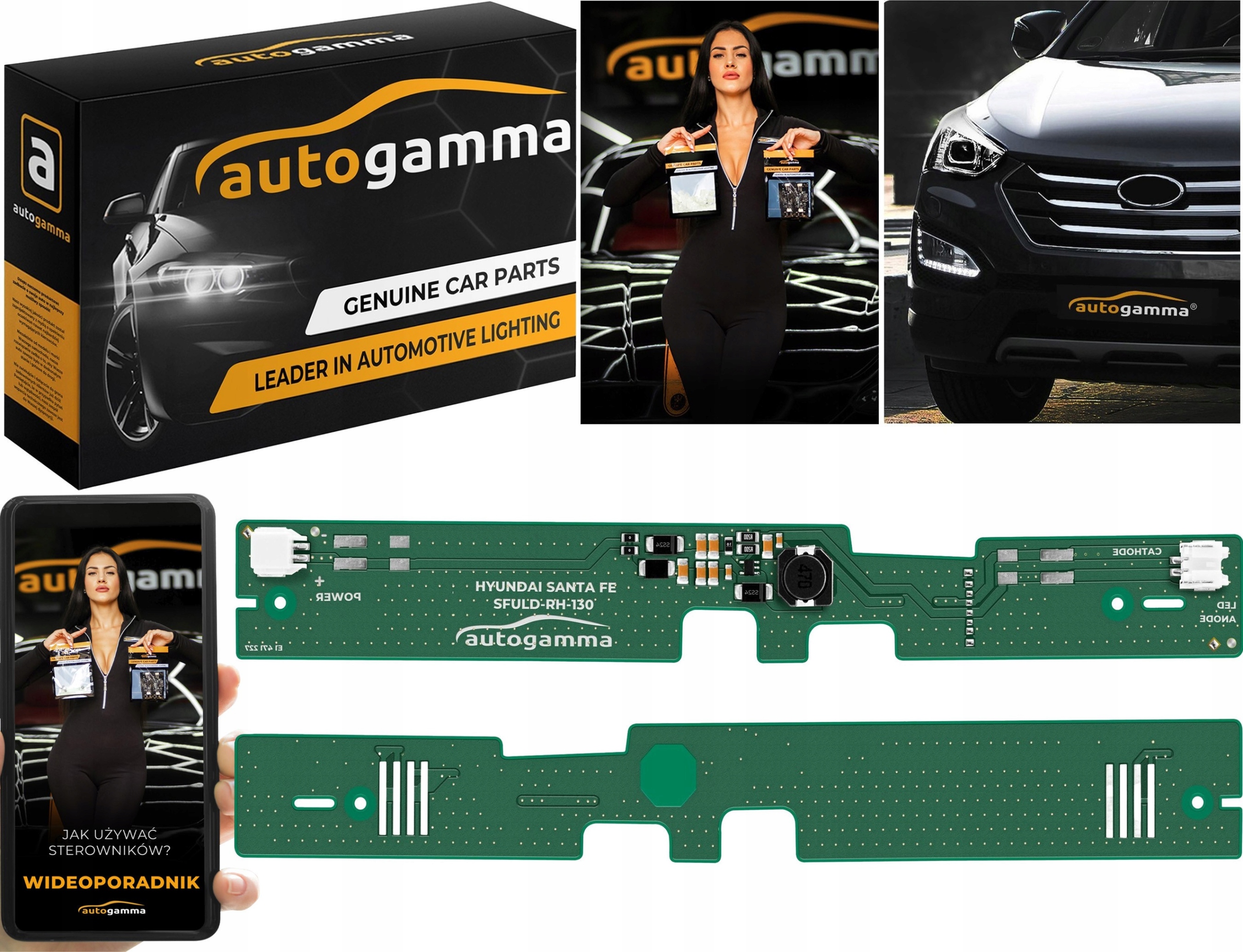 Sterownik Płytka Moduł LED DRL - Hyundai Santa Fe Prawy Wersja Europejska