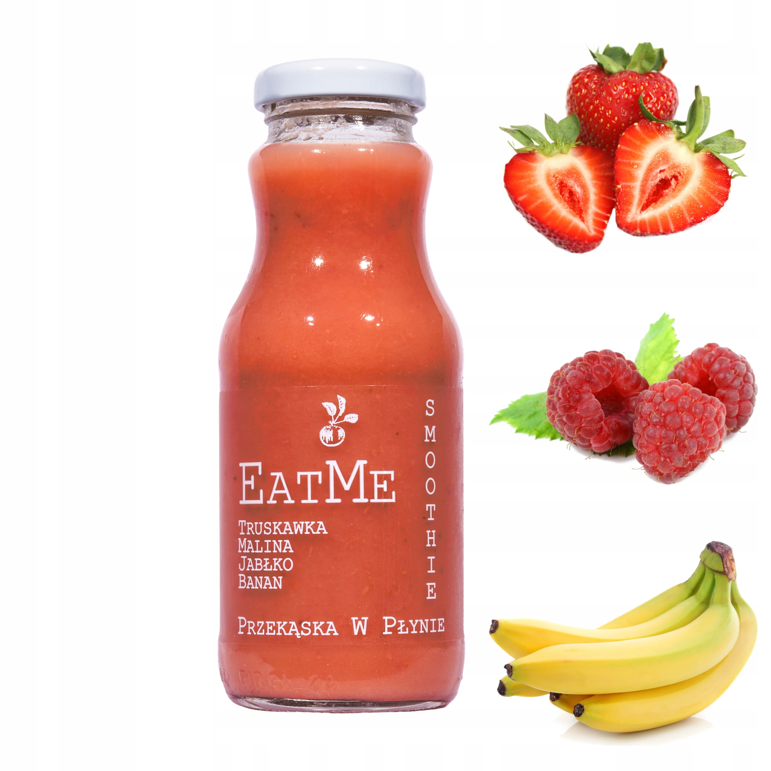 Mus DLA DZIECI 100% malina truskawka banan 240ml na wycieczkę do plecaka