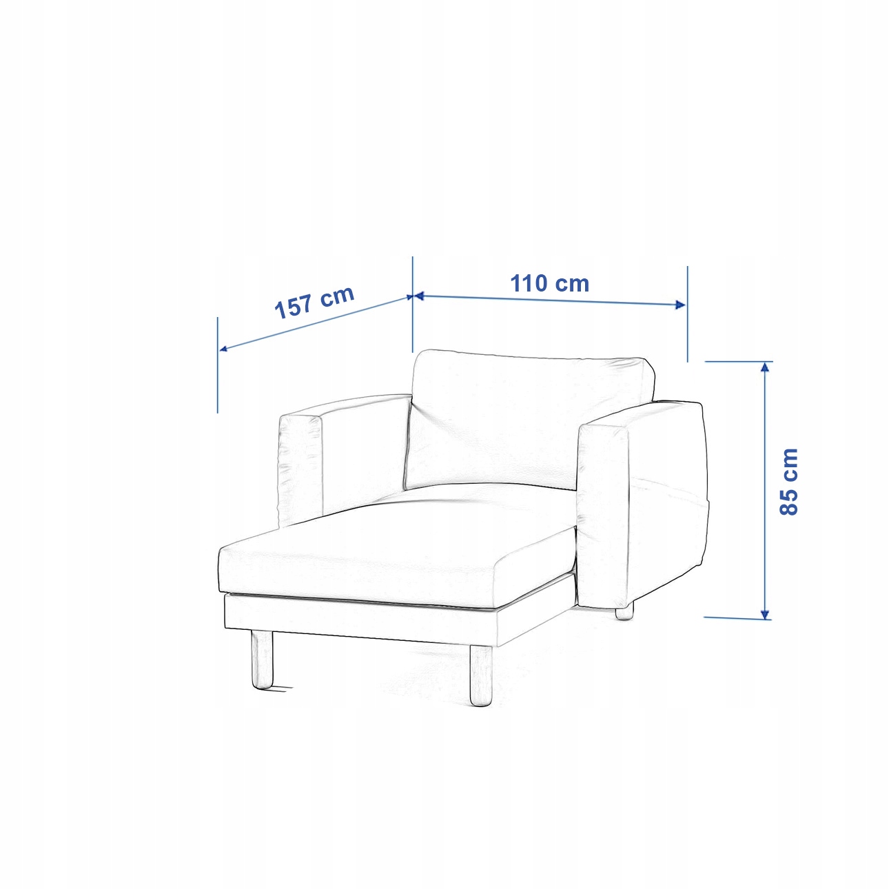 Poťah na ležadlo Norsborg s podrúčkami Ikea fialový
