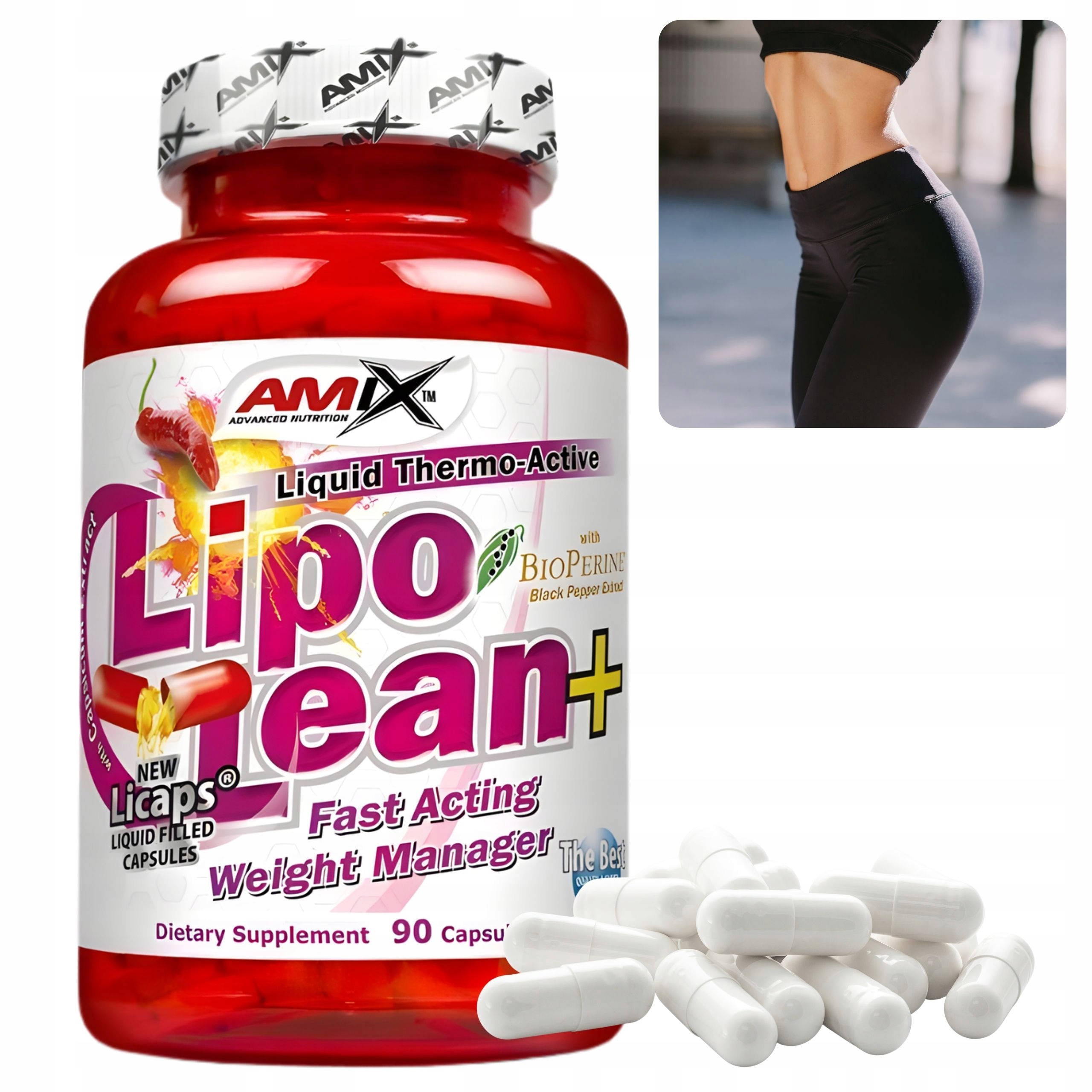 Amix LipoLean Spalovač tuků Cla Green Tea Guarana Extrakt ze zázvoru