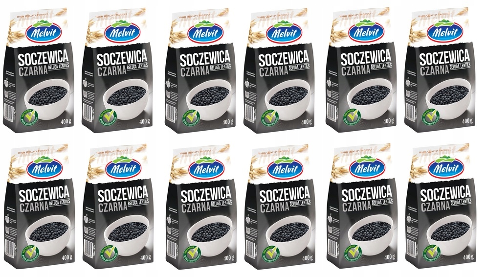 Levně 12 x 400 g Melvit Čočka černá Karton