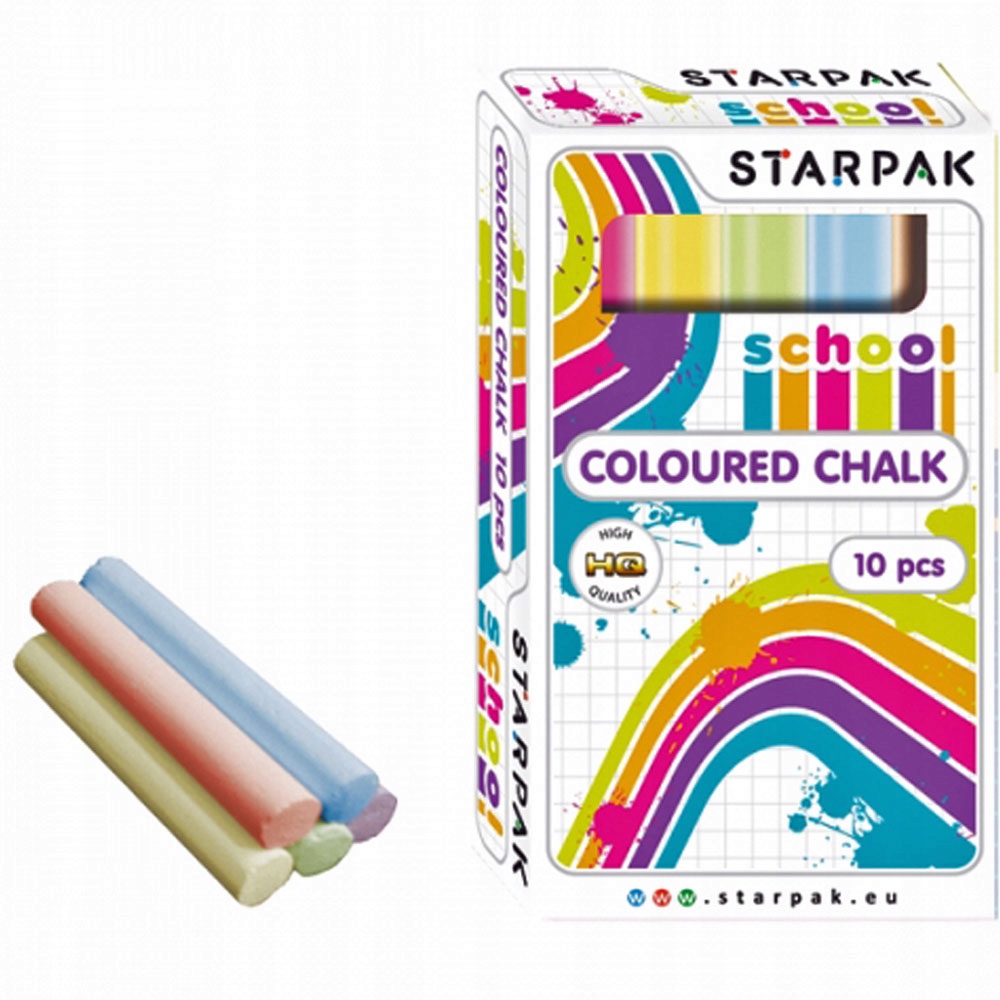 

Starpak Kreda Szkolna Tablicowa Kolorowa 10 Sztuk