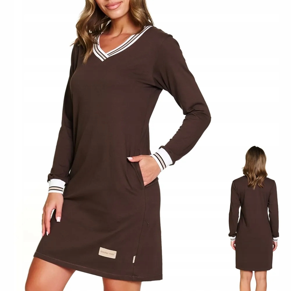 Noční košile Doctor Nap brownie 4534 M 38 Hnědá