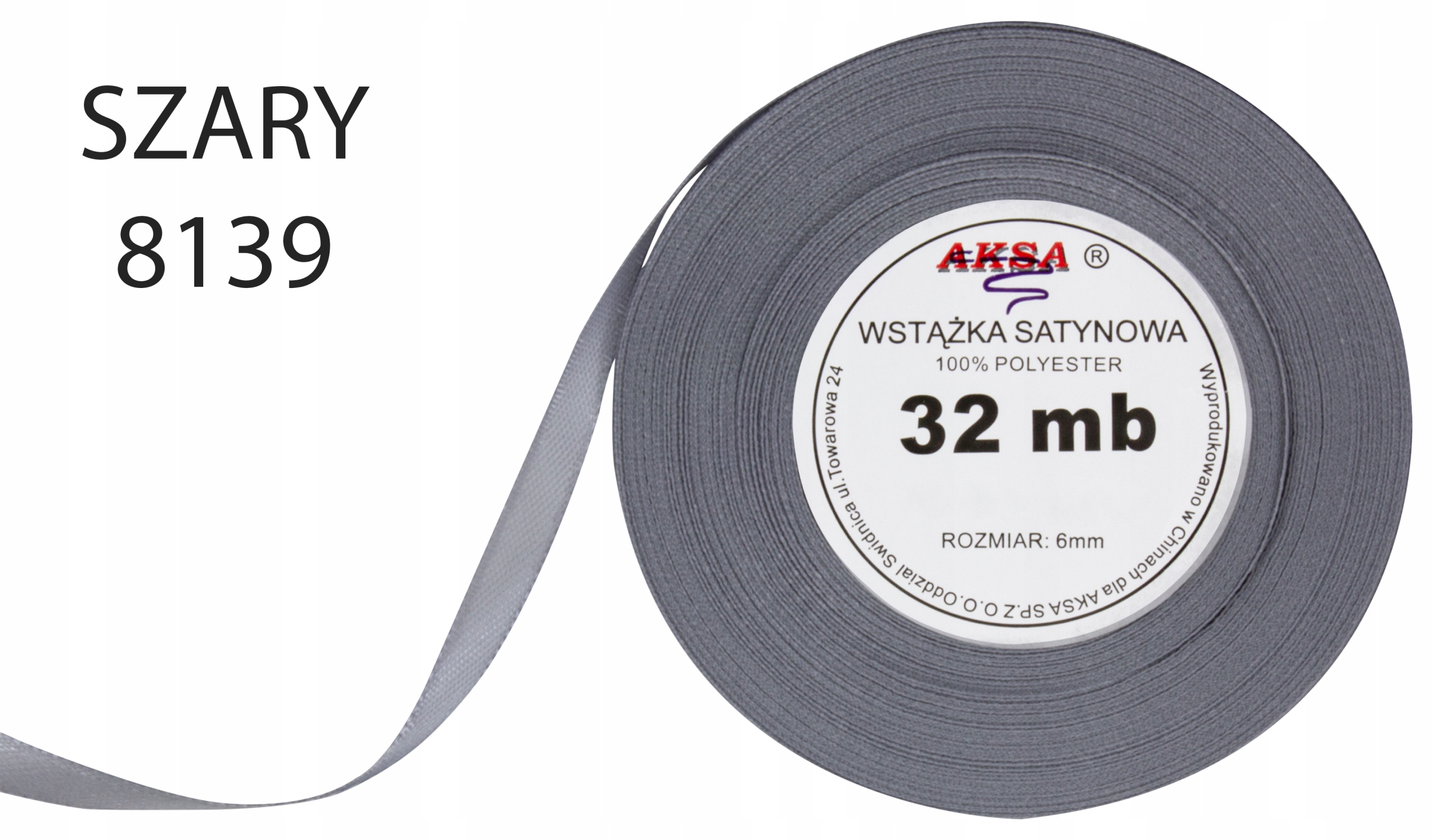 TASIEMKA WSTĄŻKA SATYNOWA ATŁASOWA 6MM 32MB KOLORY Kod producenta WST