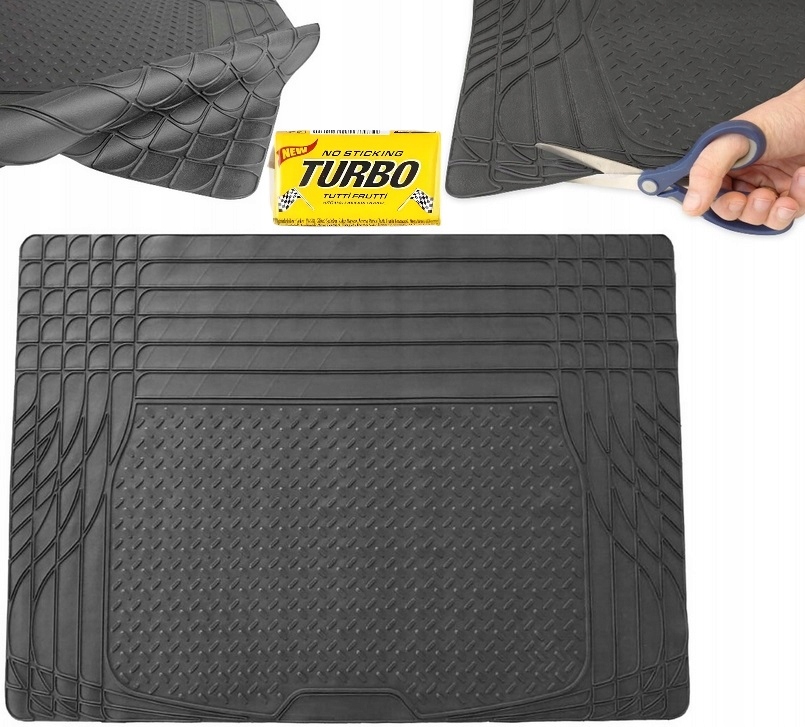 Mata Gumowa Wkład Wykładzina Uniwersalna Dywanik Do Bagażnika Auta 120x80cm