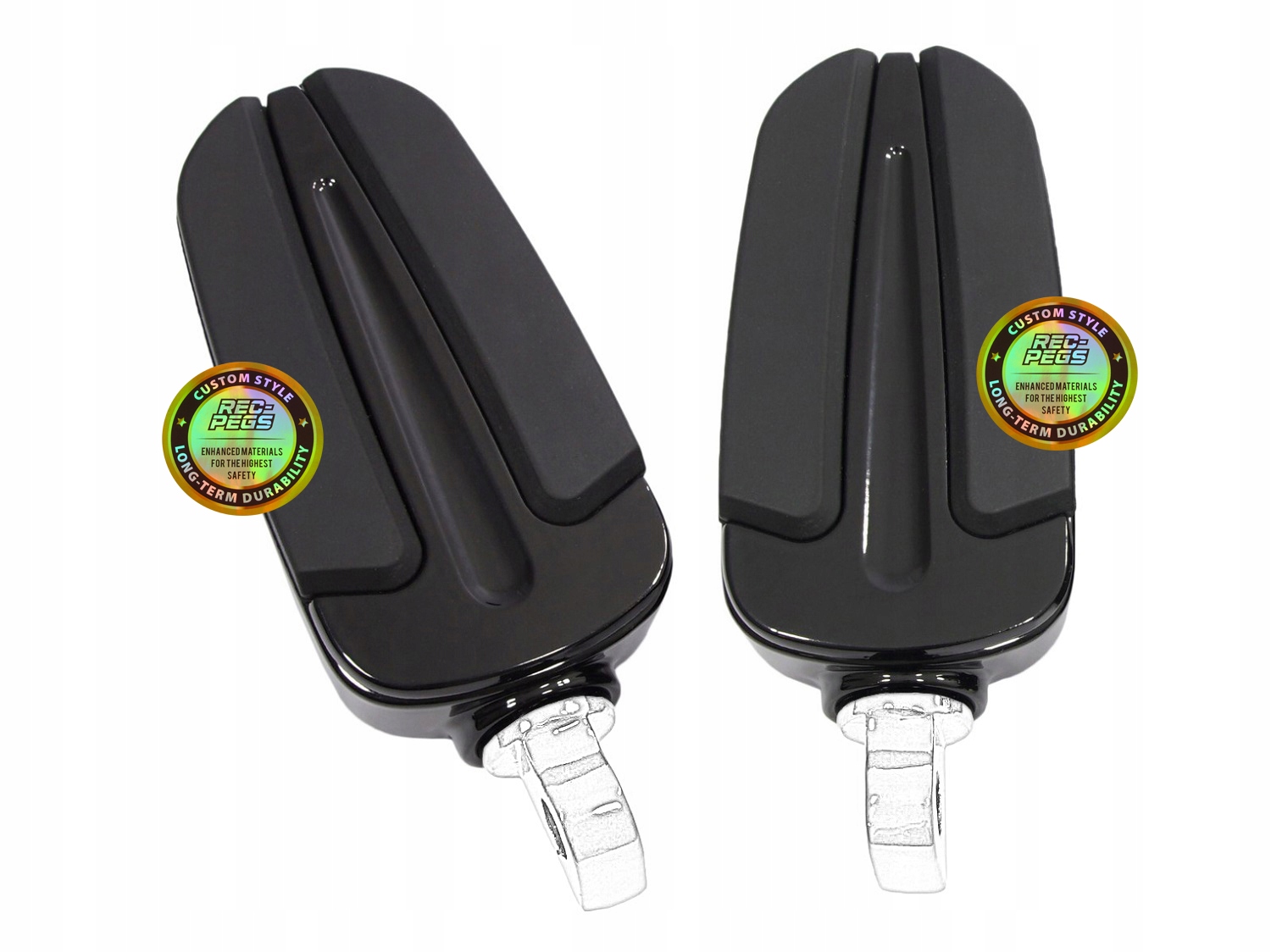 podnóżki kierowcy przód Yamaha V-MAX / FZ1 FZS FZ6 R1 R6 YZF600R czarne Materiał aluminium