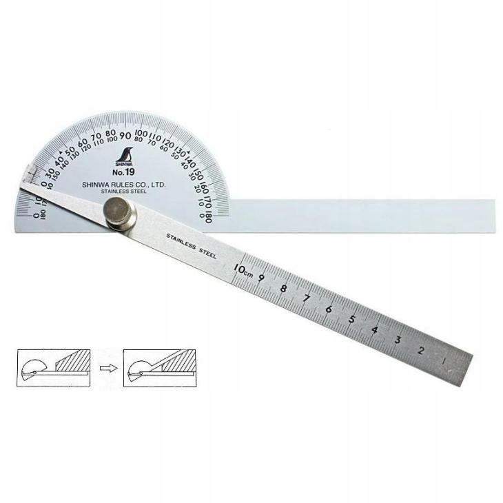 

Kątomierz podwójny inox japoński Shinwa 62490