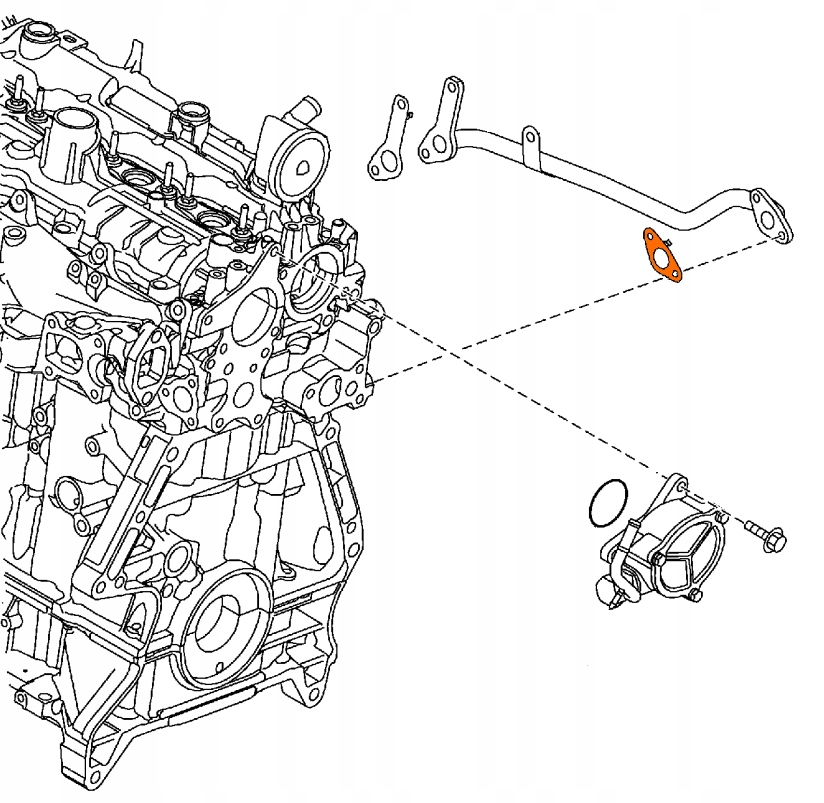 USZCZELKA RURKI CHŁODZENIA MAZDA 2,2 SKYACTIV-D Numer katalogowy części SH01-13-SC5
