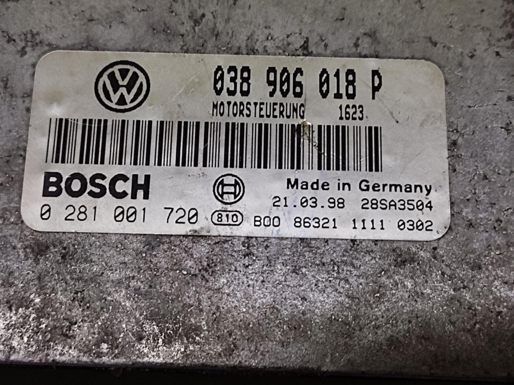 VW PASSAT B5 1.9 TDI control unit of the engine 0281001720