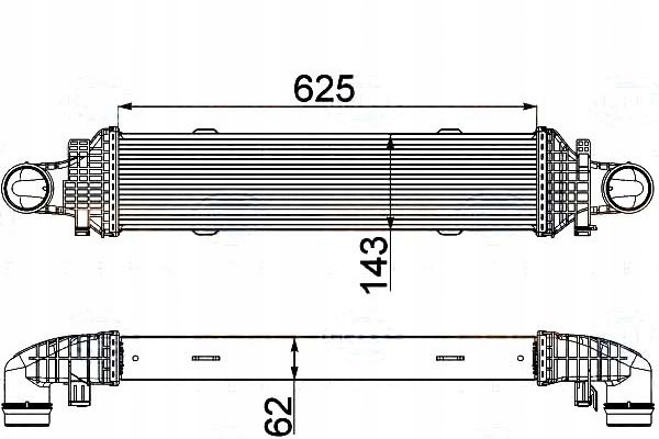 INTERCOOLER MERCEDES C-KLASA 07- BEHR HELLA Producent części Behr Hella Service