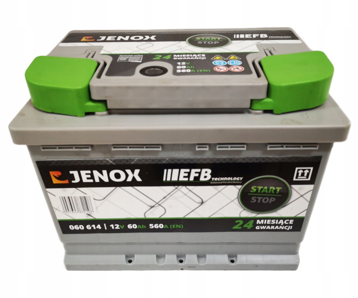 Аккумулятор Jenox EFB 12V 60Ah 560A P + R060614S