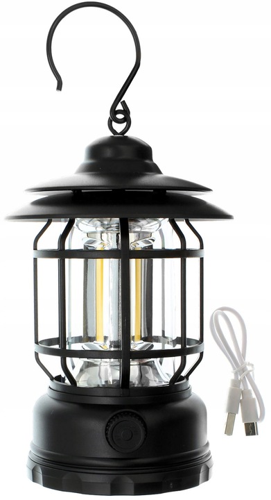 Lampa Kempingowa Wisząca LED COB USB 18650 Kolory