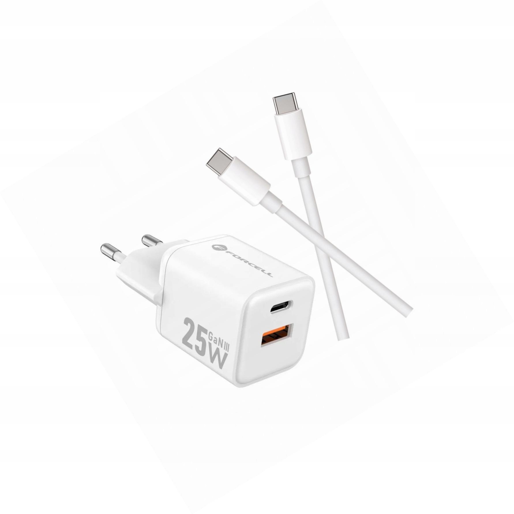 Szybka ładowarka Gan 25W 2 porty z kablem Usb-c do Huawei P40 Lite