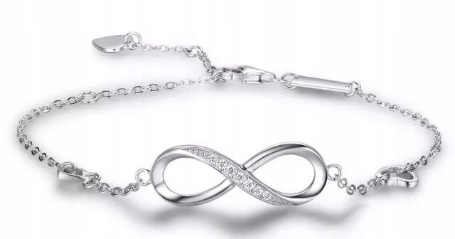 

B1 Bransoletka nieskończoność serce srebro S925