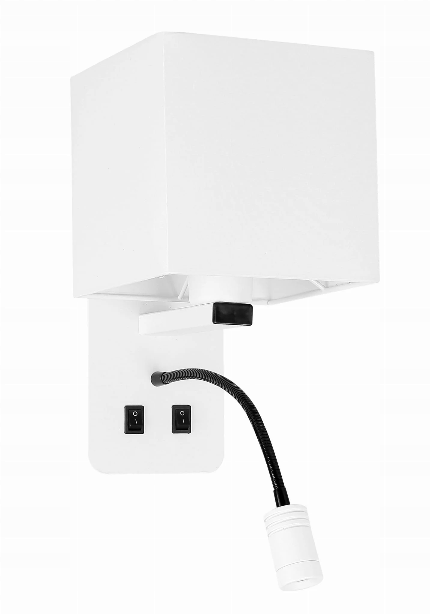 Nástenné svietidlo s prídavnou lampičkou biele Candellux