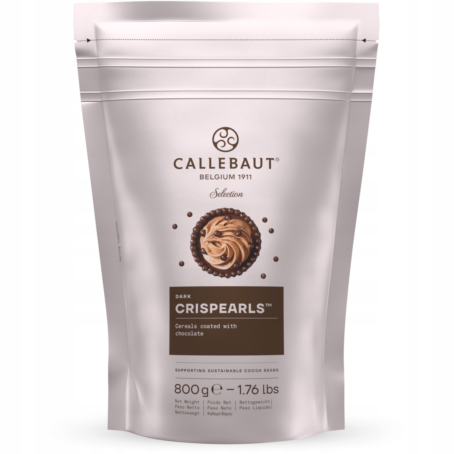 Posypové kuličky Mona Lisa Crispearls Callebaut 800 g Hořká Čokoláda Dark