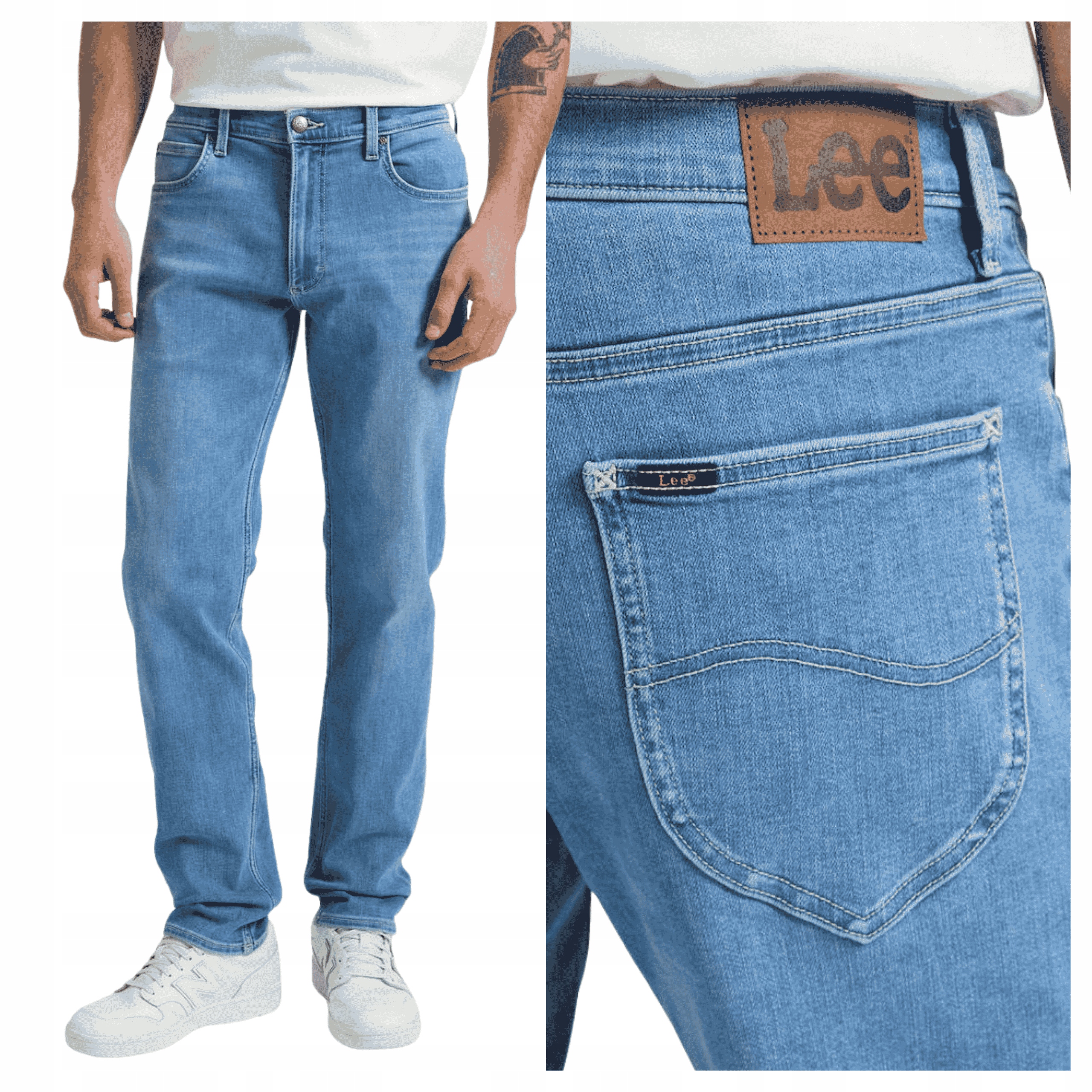 Pánské kalhoty Lee Daren Noble Blue Modré Džíny Regular Fit W34 L34