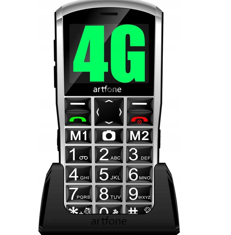 Telefon komórkowy dla seniorów Artfone A400 4G Dual-SIM przycisk alarmowy