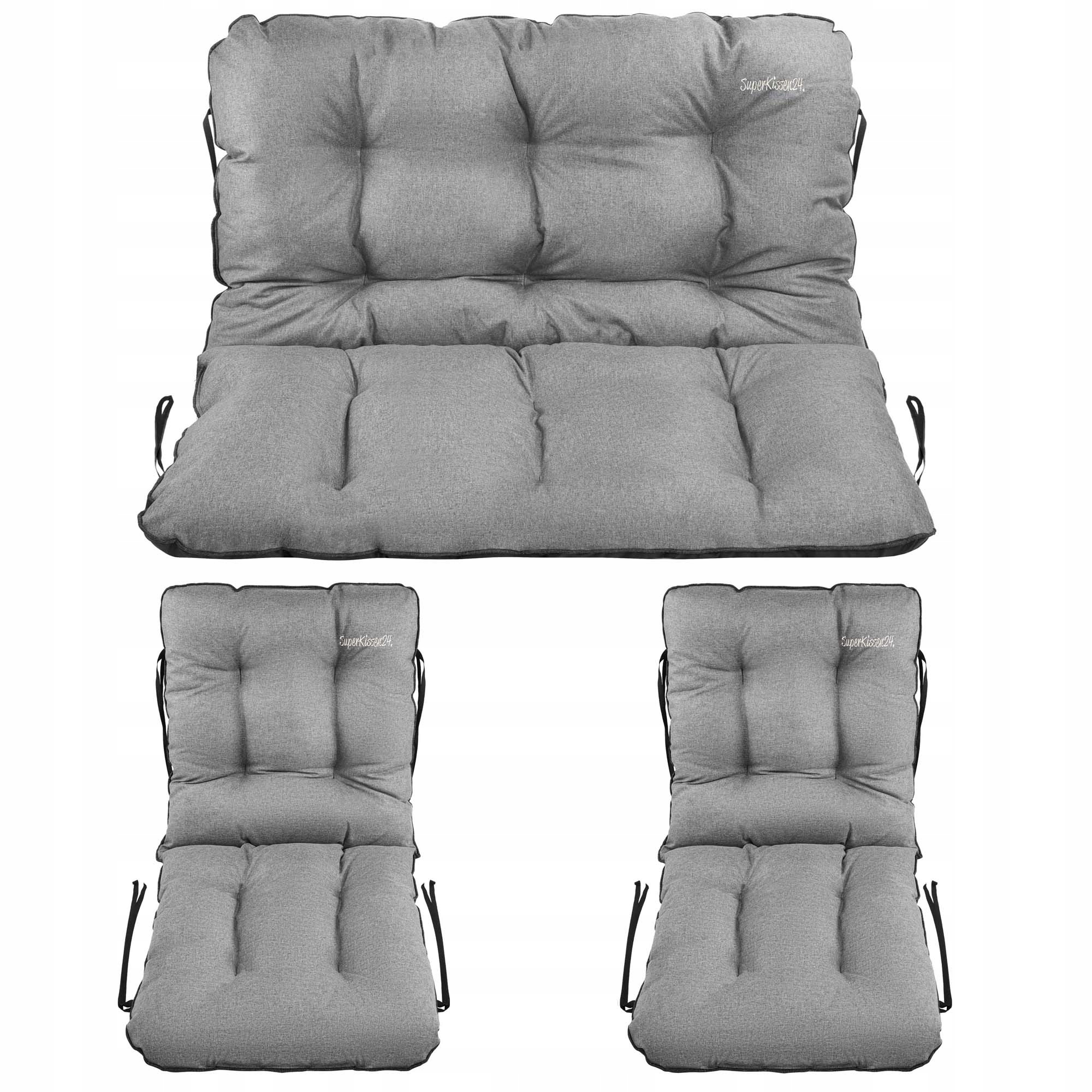 

Poduszka na ławkę 120x60x50 rattan 2+1 szary len