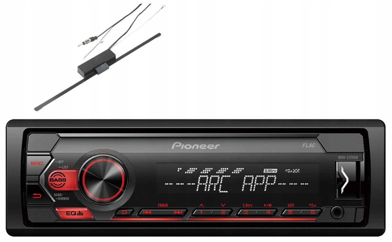 Pioneer MVH-S120UB autorádio Aux MP3 Usb 4x50W automobilová anténa
