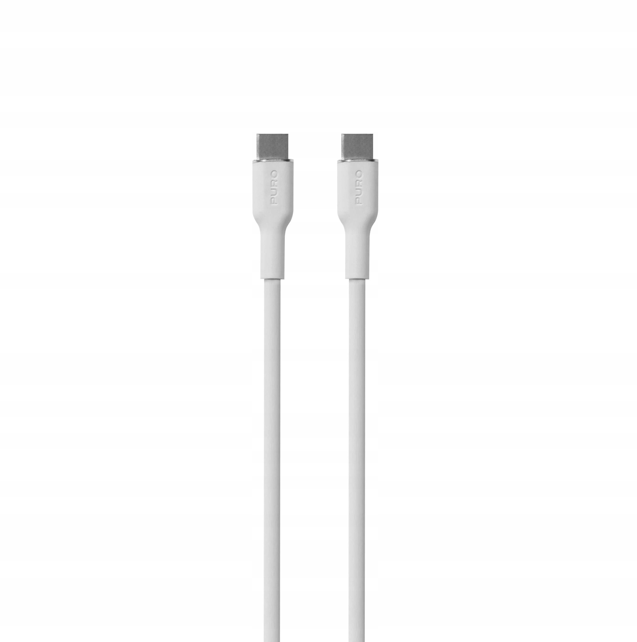 Kabel silikonový Usb-c 60W 1.5 m bílý